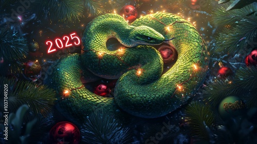 The symbol of 2025 is a New Year's snake