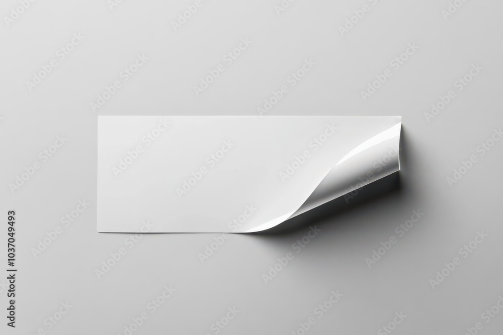 A minimalist white sheet of paper with a curled edge, suggesting a clean design aesthetic. A minimalist white sheet of paper with a curled edge, suggesting a clean design aesthetic.