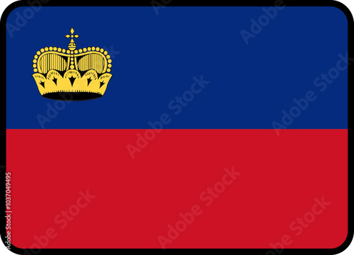 Liechtenstein Flag Rounded Rectangle Icon