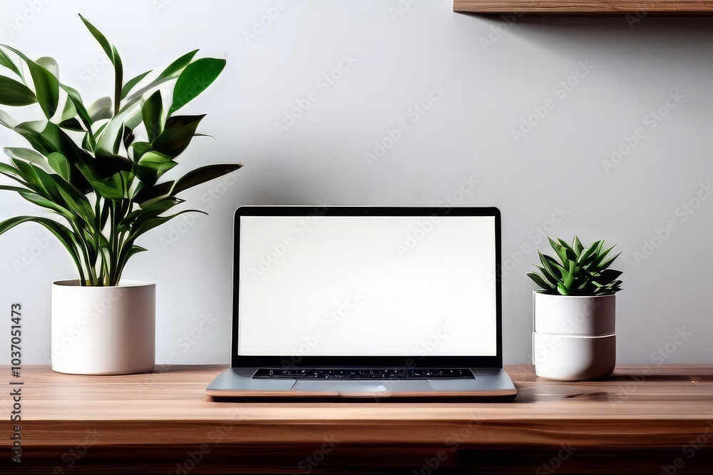 white, free, screen, monitor, computer, laptop, office, business, clean, space, light, background, indoor, plant, photo, presentation, advertisement, contacts, template, notebook, keyboard, internet, 