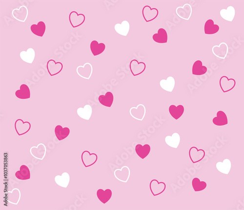 seamless pattern with hearts for valentines day