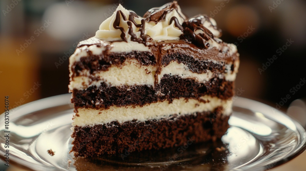 Delicious Chocolate Layered Cake with Vanilla Frosting Delicious Chocolate Layered Cake with Vanilla Frosting