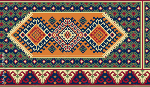 Obraz na płótnie seamless beautiful wallpaper cards border design floral leaf vintage ornament Victorian geometric ethnic print paisley pattern w salonie
