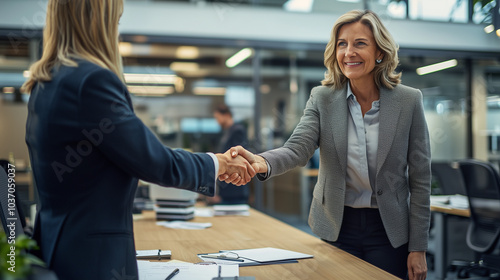 Businesswomen Shaking Hands: A Symbol of Success and Collaboration