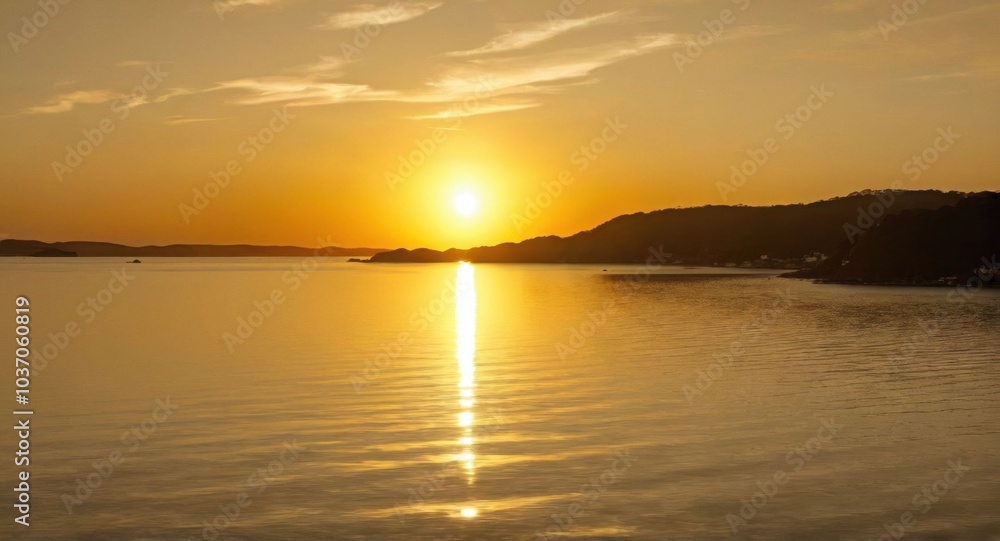 sunset over the sea sunset over the sea
