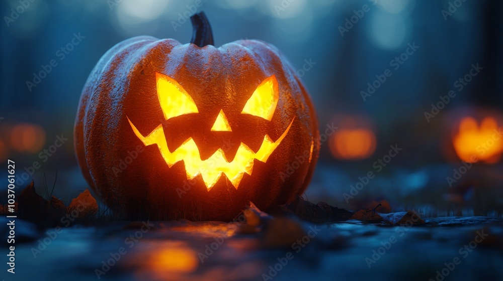 Halloween ghost pumpkin lantern, holiday decoration props Halloween ghost pumpkin lantern, holiday decoration props