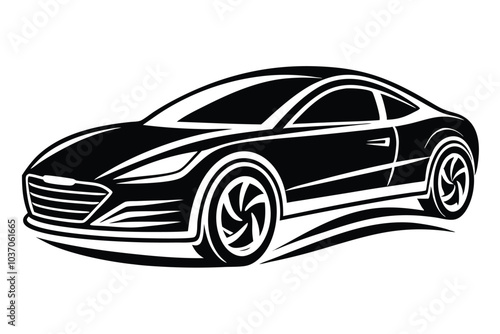 stylized car at vector illustration