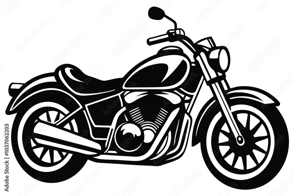 Obraz premium stylized-motorcyccle vector art