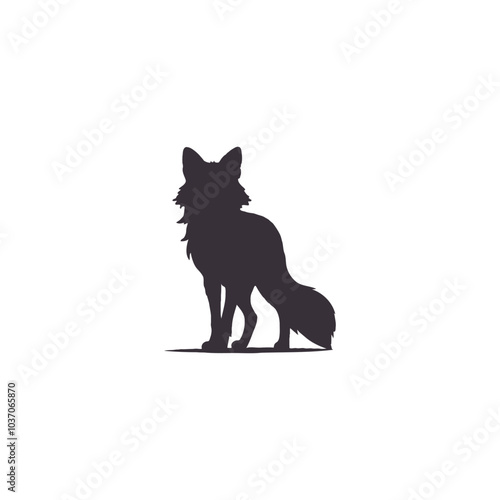 A Fox Silhouette Vector Illustration