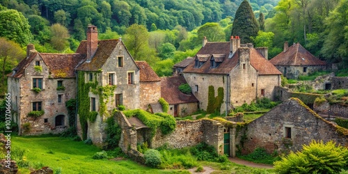 In France's Creuse, Hameau de VOST stands silent, a haunting beauty. photo