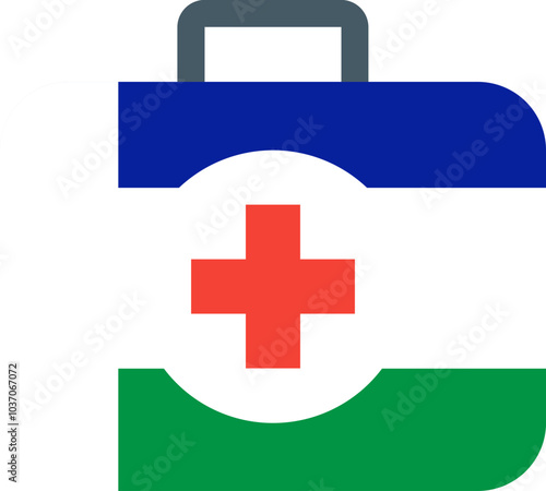 Lesotho flag on Doctor bag photo