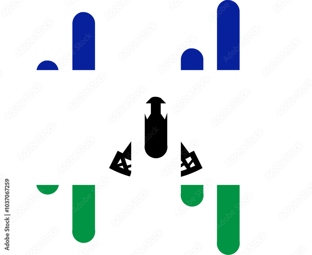 Lesotho flag on Audio Wave icon Lesotho flag on Audio Wave icon