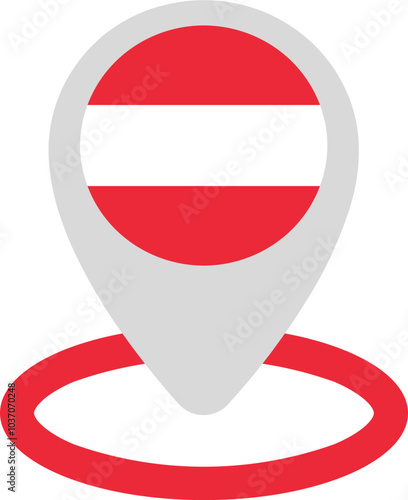 Free Download Location Icon of Austria Flag - GFXLoad