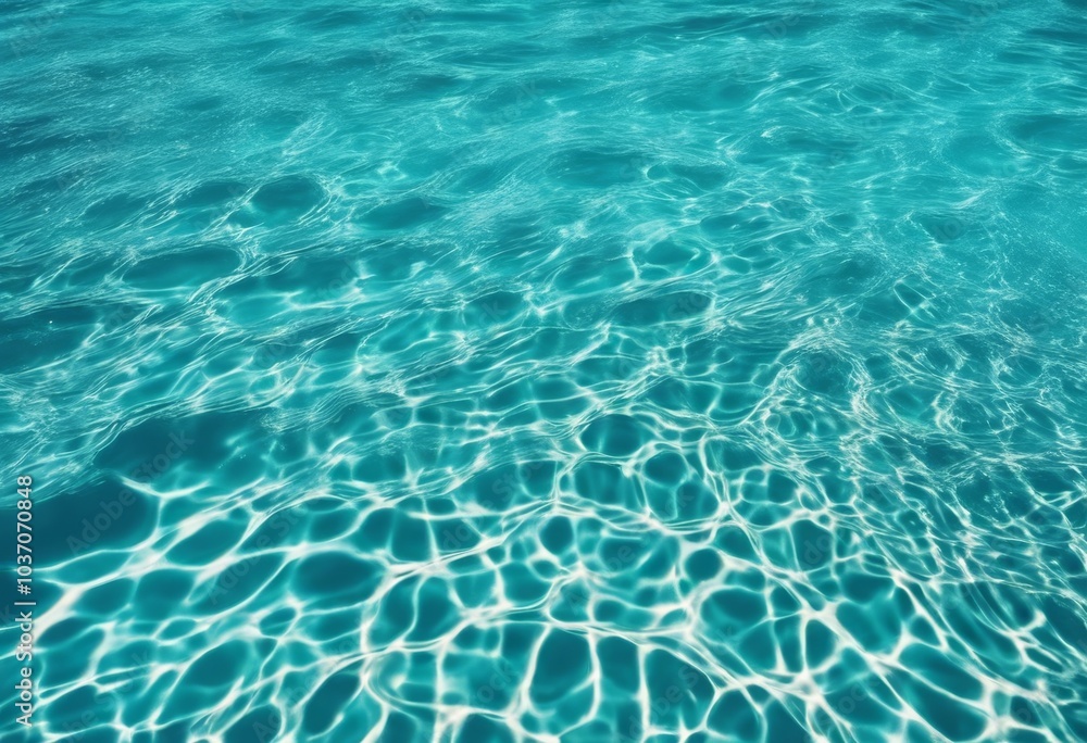 Obraz premium Blue water from the pool. Ripples on the water, small waves. Clean pond, beautiful background