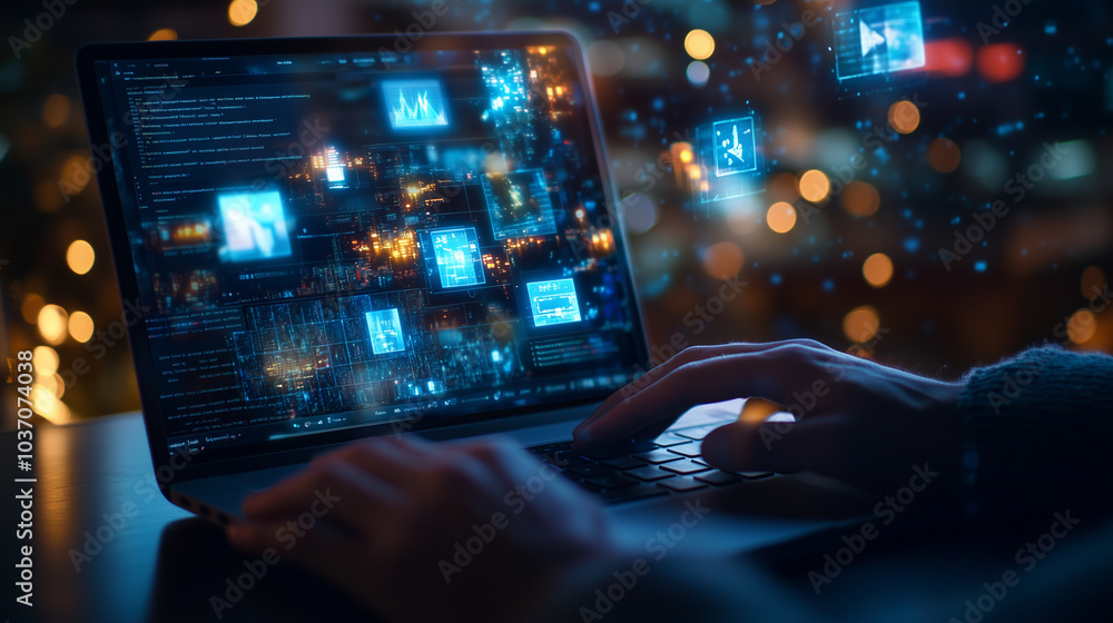 Digital Content Concept with Crypto Assets and Social Networking Digital Content Concept with Crypto Assets and Social Networking