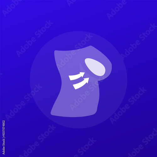 breast implants icon, mammoplasty vector, transparent design