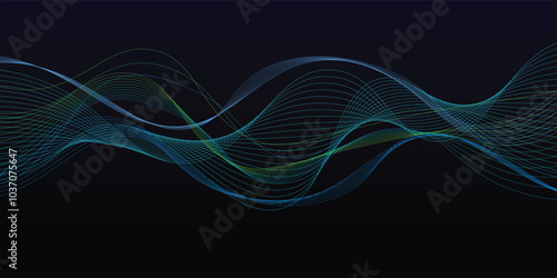 Shapes created with lines in the space. Creative neon colors. Modern abstract background