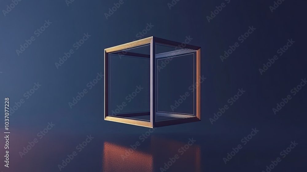 Modern 3D Cube Design in Abstract Environment Modern 3D Cube Design in Abstract Environment