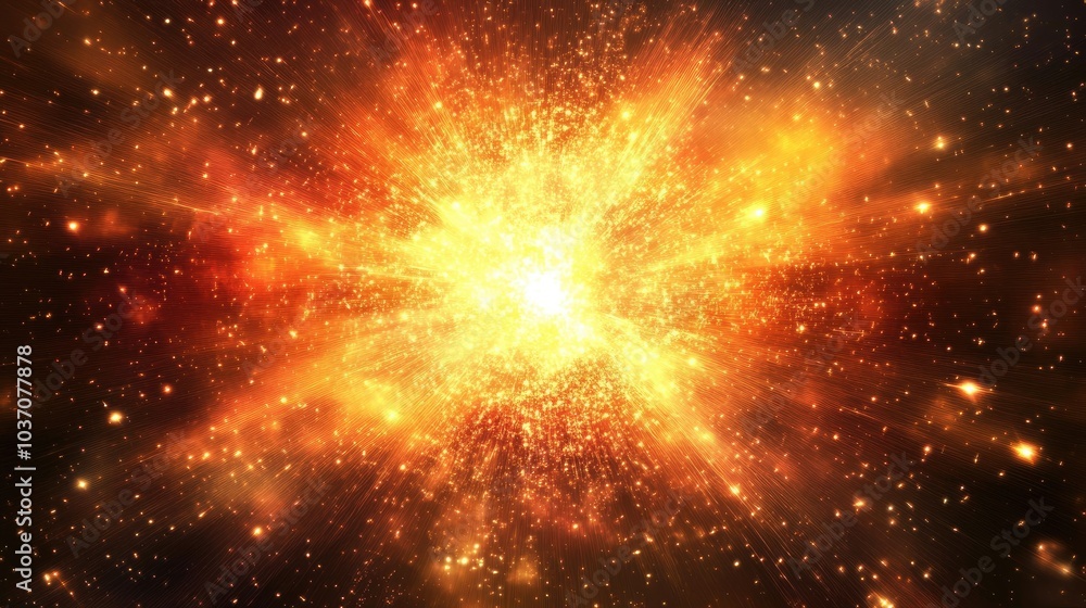 Vibrant Explosion of Cosmic Energy in Space Vibrant Explosion of Cosmic Energy in Space