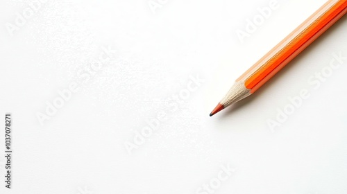 Close-up of a Colored Pencil on a Blank Surface