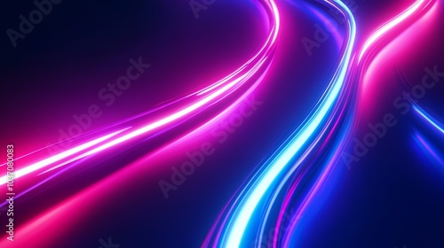 Liquid Neon Wavy Abstract Background with Vibrant Flowing Patterns