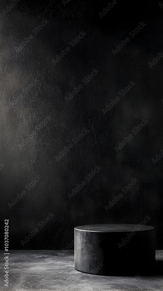 Dark Matte Black Backdrop for High Contrast Product Presentation Concept Dark Matte Black Backdrop for High Contrast Product Presentation Concept