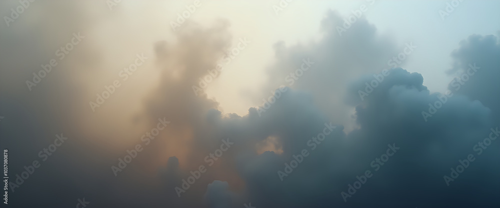 Clouds glowing in the soft evening light Clouds glowing in the soft evening light