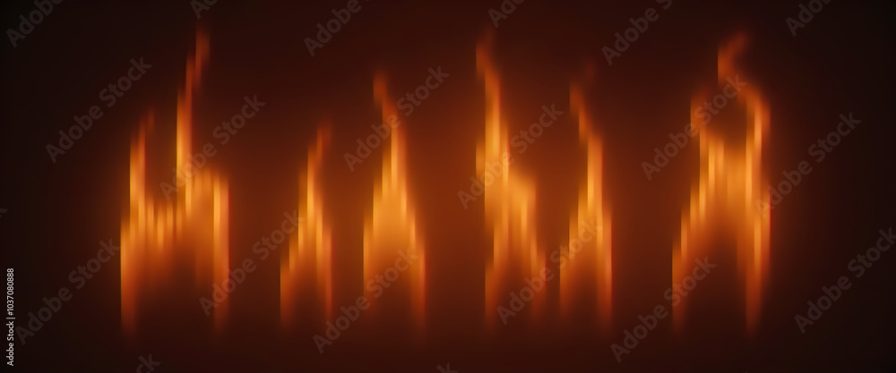 Abstract orange flames dancing in a dark background Abstract orange flames dancing in a dark background