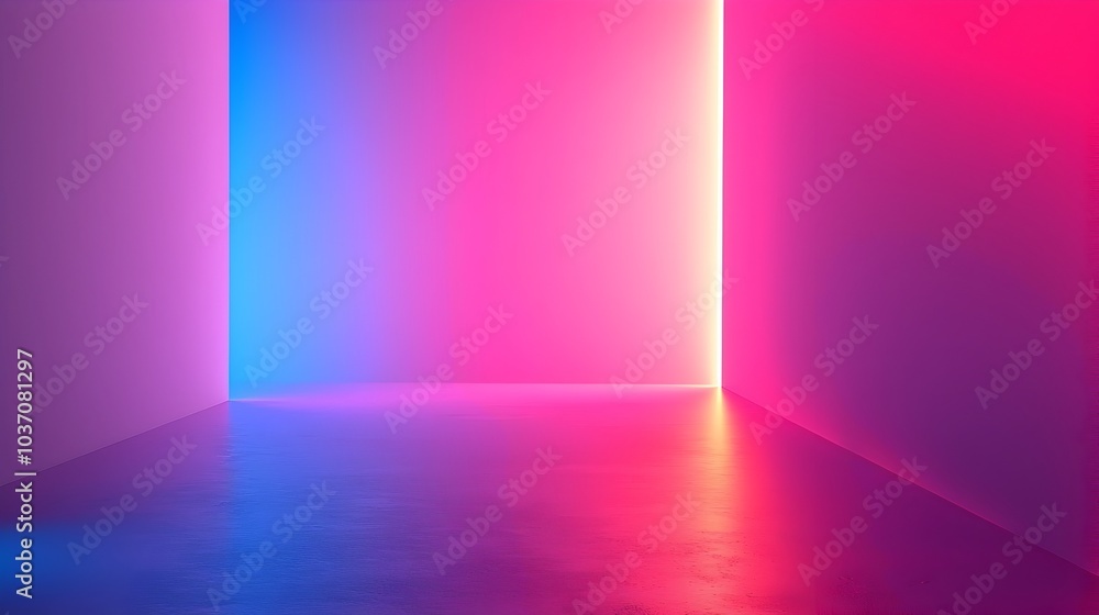 Vibrant Neon Pink Backdrop with Subtle Blue Gradient for Futuristic Product Display Vibrant Neon Pink Backdrop with Subtle Blue Gradient for Futuristic Product Display