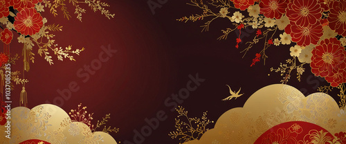  Lunar New Year creative background. Chinese New Year celebration