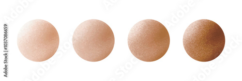 Textured spheres in gold gradient, offering a luxurious and refined look.
