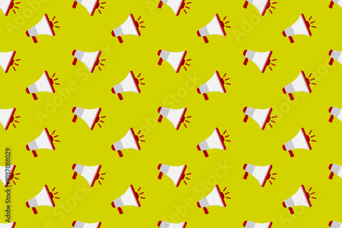 Megaphone Pattern Background. Vector Illustration