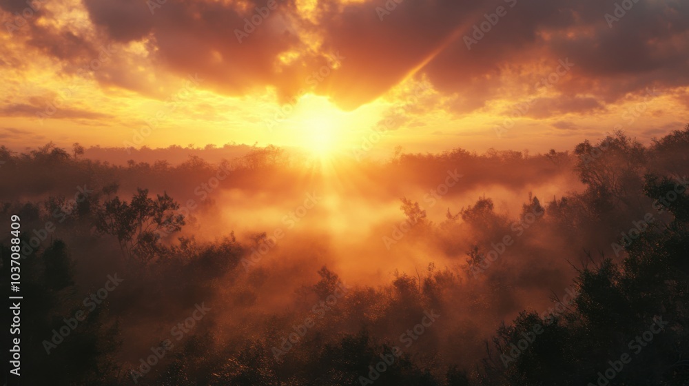 Fototapeta premium Day clouds muted sun. Generative AI