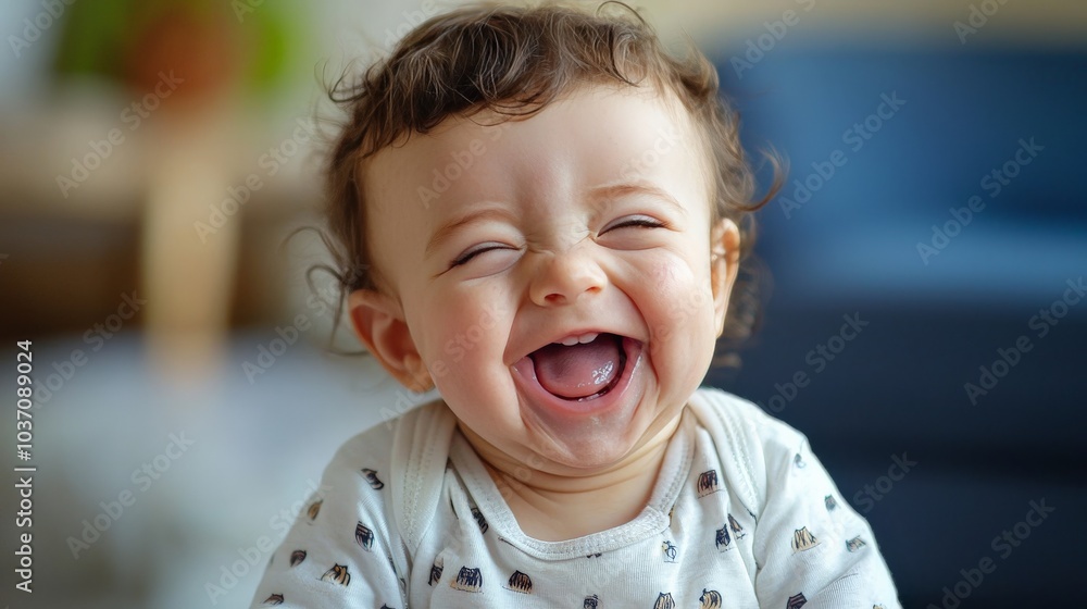 A baby displaying pure joy, illustrating the biological basis of basic emotions A baby displaying pure joy, illustrating the biological basis of basic emotions