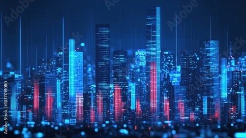 A bar chart displaying crime rates over a year in a specific city, illustrating the frequency of various crimes