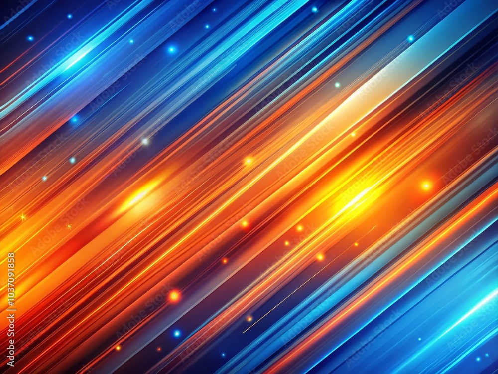Abstract Background with Glowing Lines in Vibrant Orange and Blue Hues for Creative Designs and Digital Art Projects Abstract Background with Glowing Lines in Vibrant Orange and Blue Hues for Creative Designs and Digital Art Projects