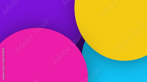 Vibrant Color Circle Shapes Animated Background Loop photo