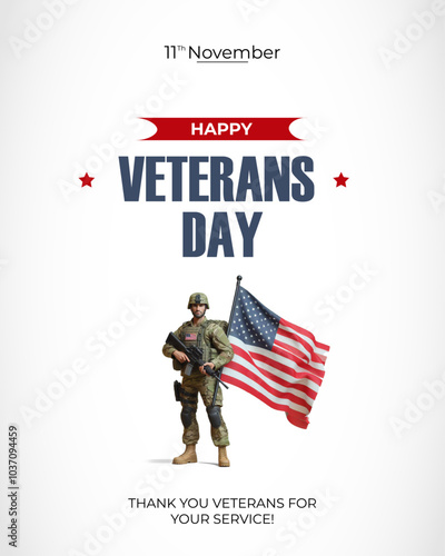 Veterans Day poster, November 11th