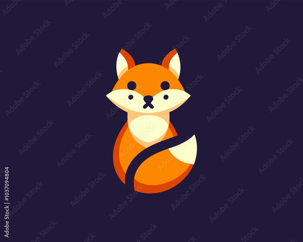 Fototapeta premium red fox cartoon