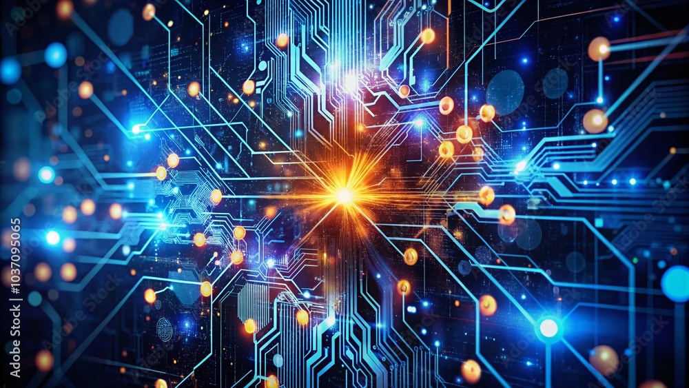 Abstract Futuristic Digital Technology with Circuit Design in Dark Blue for Double Exposure Photography Abstract Futuristic Digital Technology with Circuit Design in Dark Blue for Double Exposure Photography