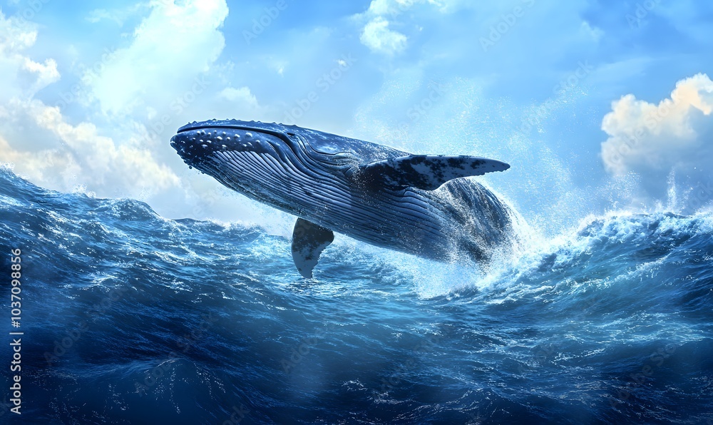 Fototapeta premium _big_whale,generation AI
