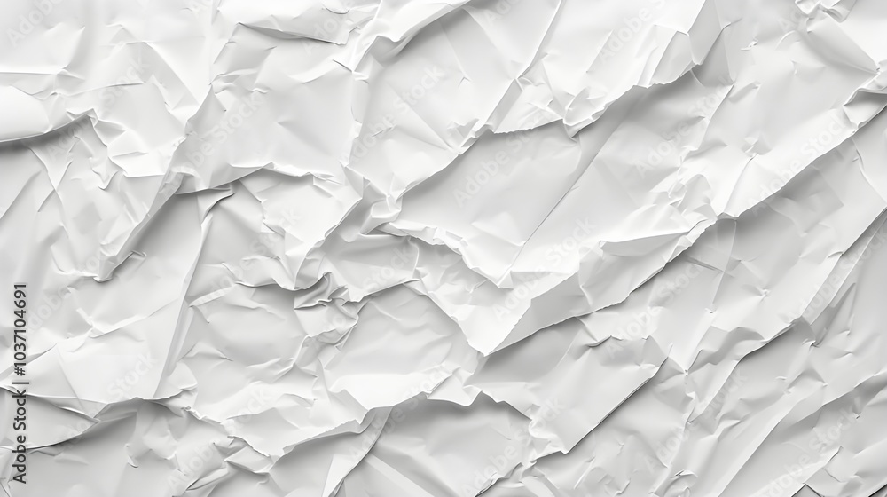 A white background with a texture of crumpled and creased white paper posters A white background with a texture of crumpled and creased white paper posters