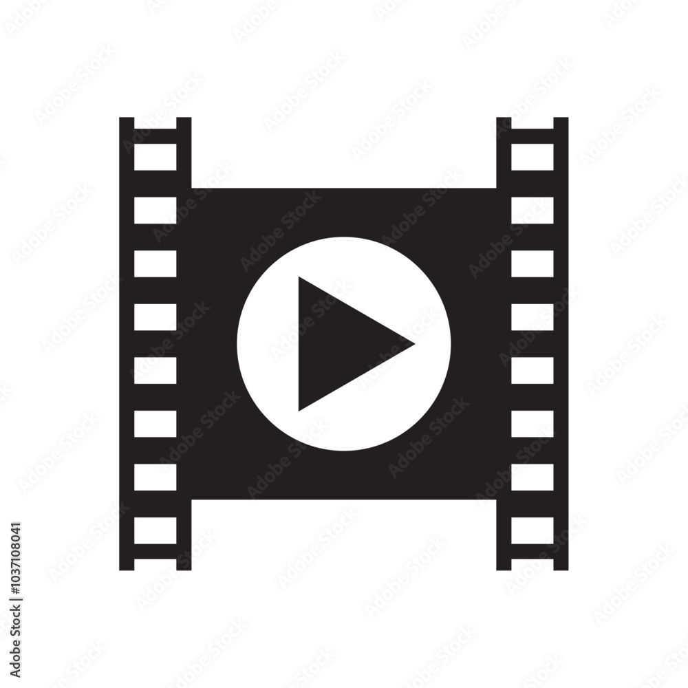 movie player flat icon vector movie player flat icon vector