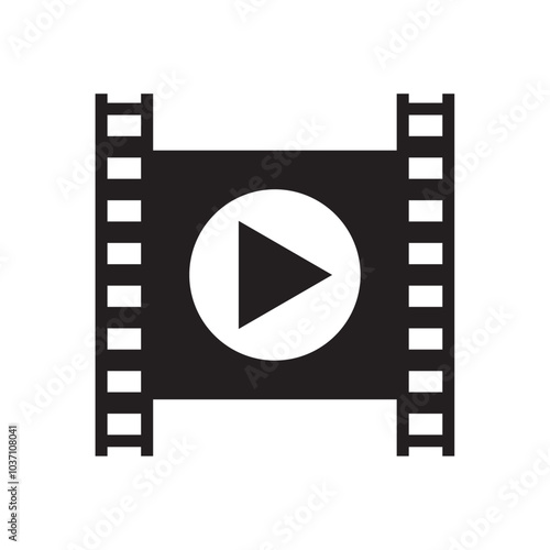 movie player flat icon vector