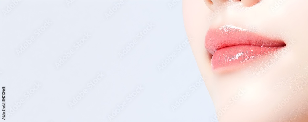 Radiant Youthful Skin with Enhanced Elasticity - Close-Up of Soft Texture and Natural Beauty Under Studio Light Radiant Youthful Skin with Enhanced Elasticity - Close-Up of Soft Texture and Natural Beauty Under Studio Light