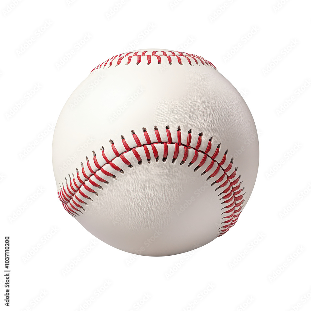 A close-up view of a classic baseball, featuring white leather and red stitching, perfect for sports-related designs on transparent background. A close-up view of a classic baseball, featuring white leather and red stitching, perfect for sports-related designs on transparent background.