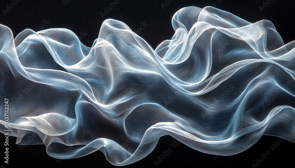 Obraz premium Graceful Unfurling: Detailed Soft Ribbon with Elegance and Lightness