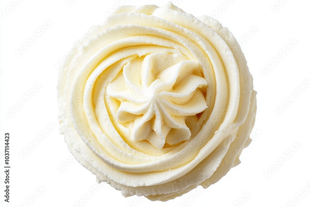 The creamy texture of the cream cheese is highlighted in this isolated view, demonstrating its smooth, swirled appearance ideal for topping desserts, pastries, or bagels. The creamy texture of the cream cheese is highlighted in this isolated view, demonstrating its smooth, swirled appearance ideal for topping desserts, pastries, or bagels.