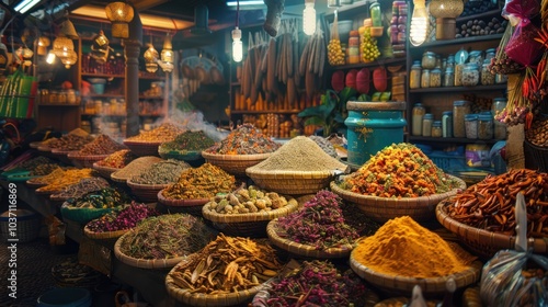Spices Market in Morocco