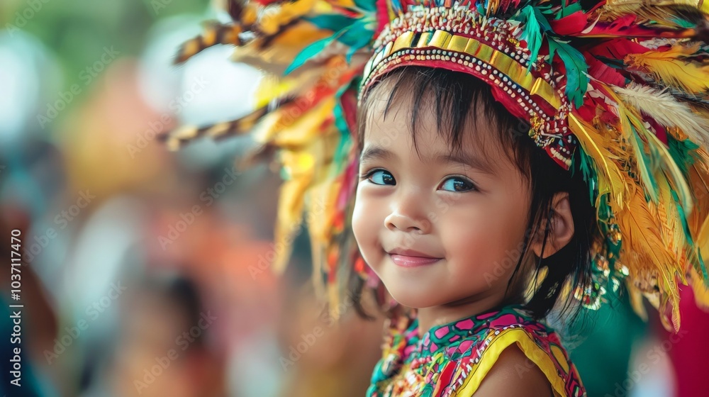 A child participating in a cultural celebration, reflecting how culture shapes emotional expression A child participating in a cultural celebration, reflecting how culture shapes emotional expression